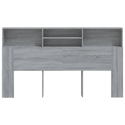 vidaXL Headboard Cabinet Grey Sonoma 180x19x103.5 cm