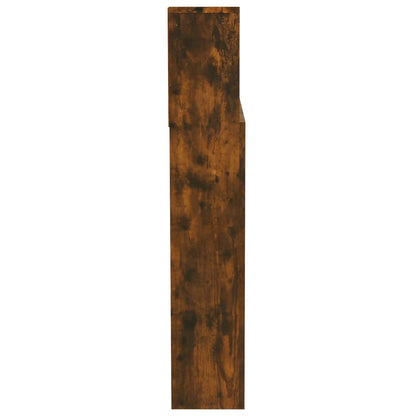 vidaXL Headboard Cabinet Smoked Oak 200x19x103.5 cm