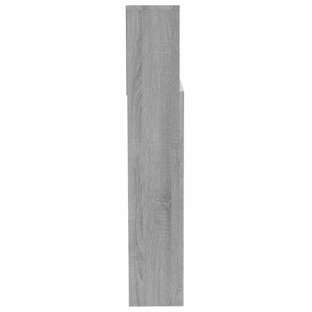 817259 vidaXL Headboard Cabinet Grey Sonoma 200x19x103,5 cm