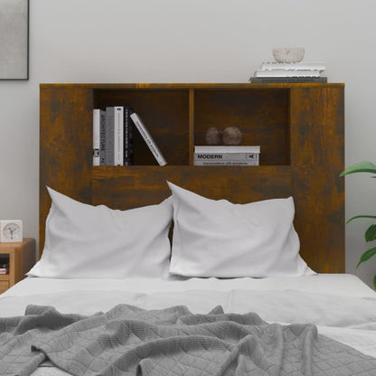 vidaXL Headboard Cabinet | Smoked Oak | Engineered wood | Medium