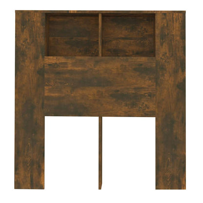 817264 vidaXL Headboard Cabinet Smoked Oak 100x18,5x102,5 cm