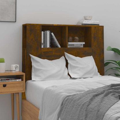 vidaXL Headboard Cabinet | Smoked Oak | Engineered wood | Medium