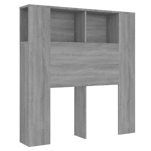 817265 vidaXL Headboard Cabinet Grey Sonoma 100x18,5x102,5 cm