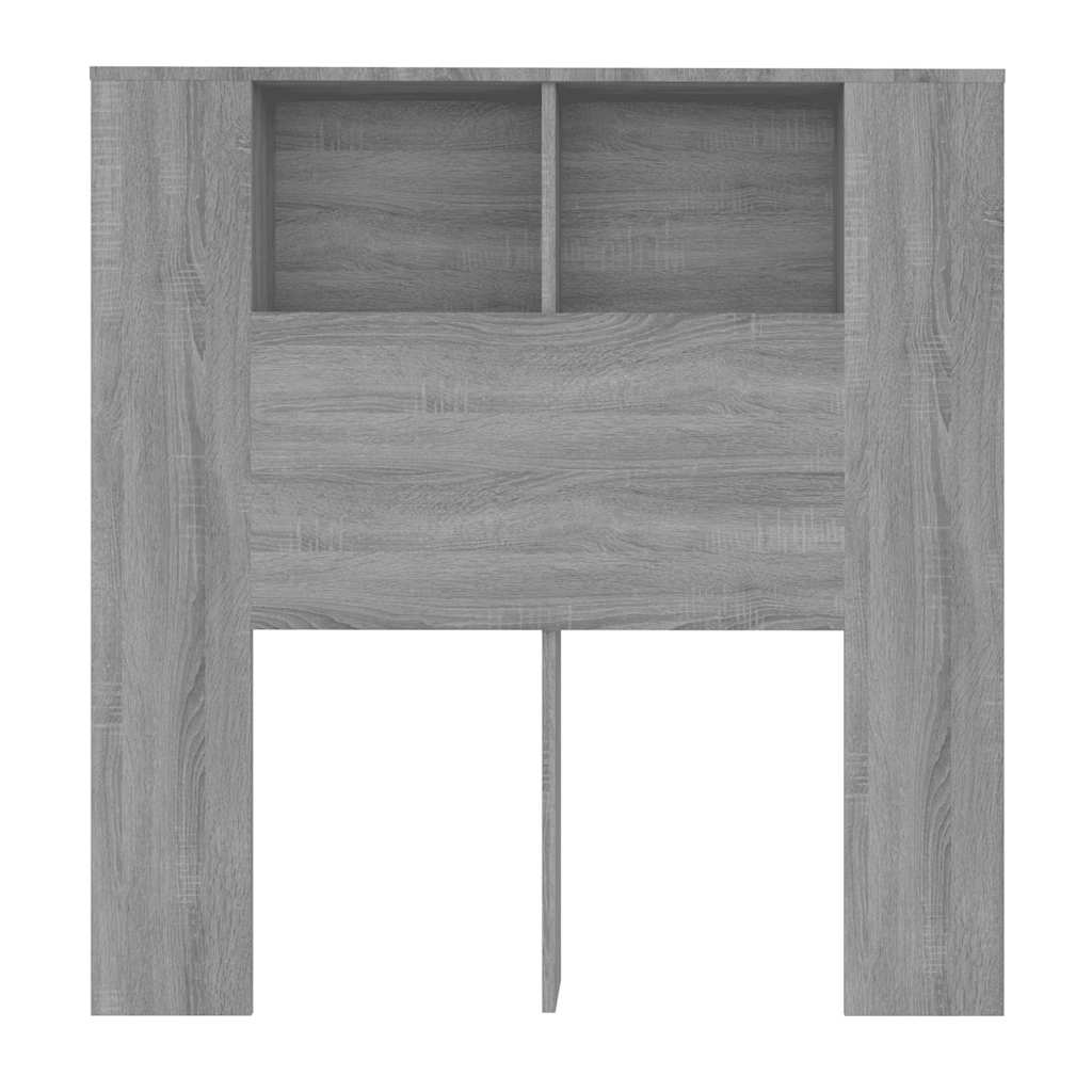 vidaXL Headboard Cabinet | Grey Sonoma | Engineered wood | Medium