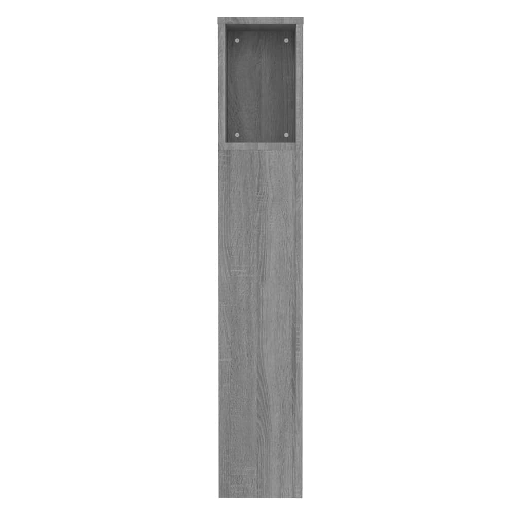 vidaXL Headboard Cabinet | Grey Sonoma | Engineered wood | Medium