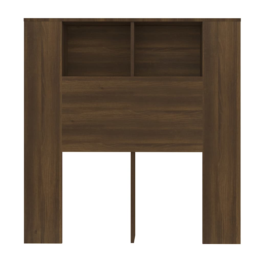 vidaXL Headboard Cabinet | Brown Oak | Engineered Wood | Standard | Contemporary
