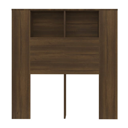 vidaXL Headboard Cabinet | Brown Oak | Engineered Wood | Standard | Contemporary