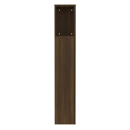 vidaXL Headboard Cabinet | Brown Oak | Engineered Wood | Standard | Contemporary
