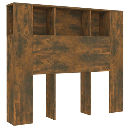 vidaXL Headboard Cabinet | Smoked Oak | Engineered wood | Medium