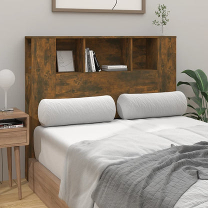 vidaXL Headboard Cabinet | Smoked Oak | Engineered wood | Medium