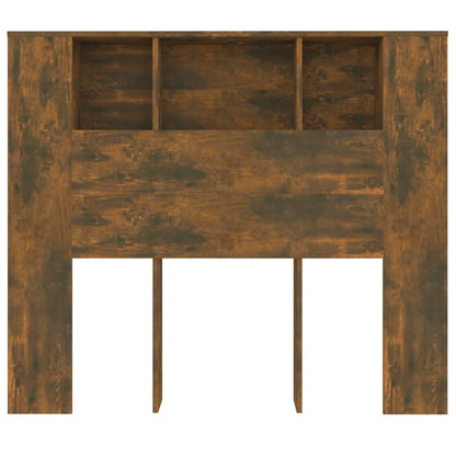 vidaXL Headboard Cabinet | Smoked Oak | Engineered wood | Medium