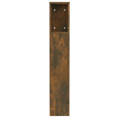 vidaXL Headboard Cabinet | Smoked Oak | Engineered wood | Medium