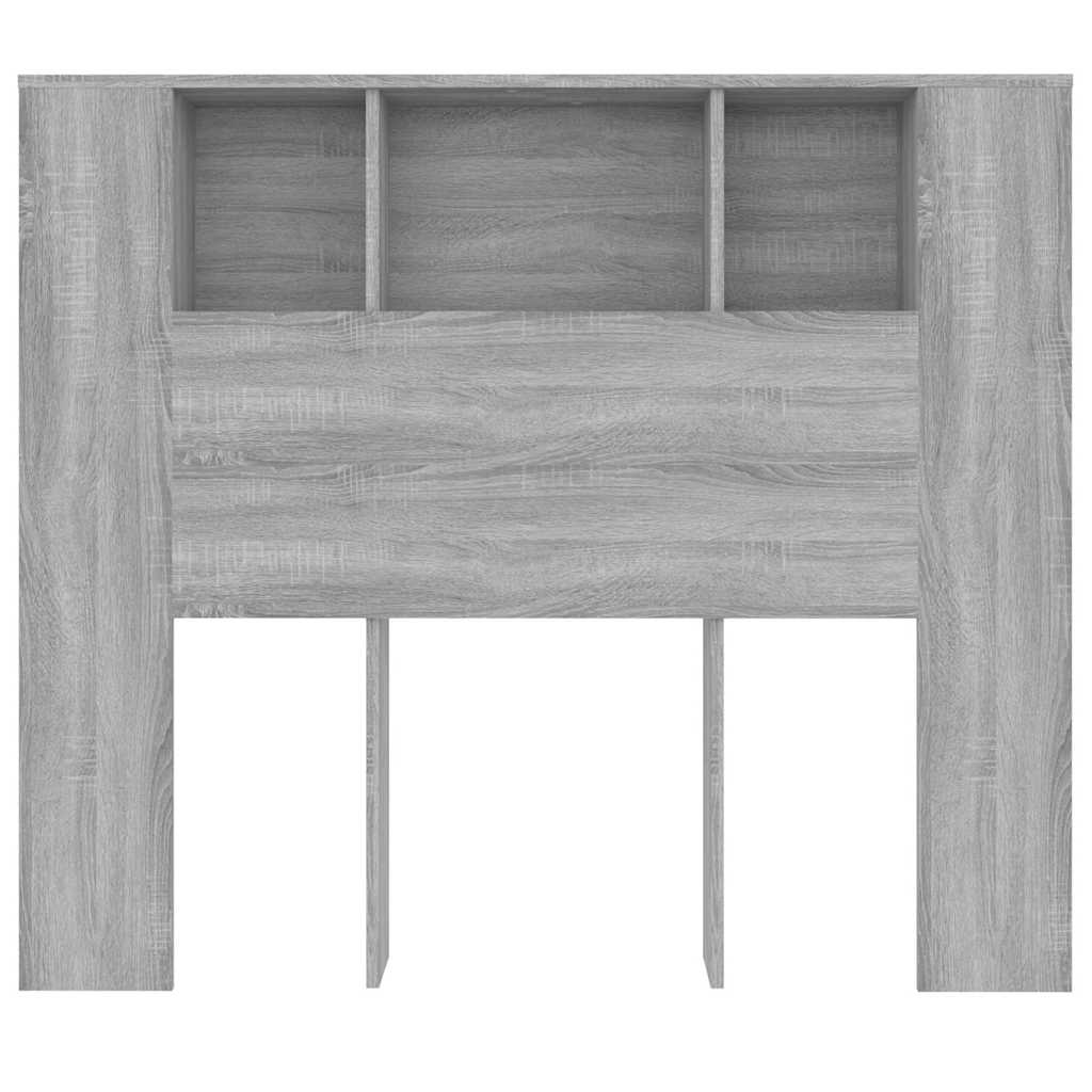 817268 vidaXL Headboard Cabinet Grey Sonoma 120x18,5x102,5 cm