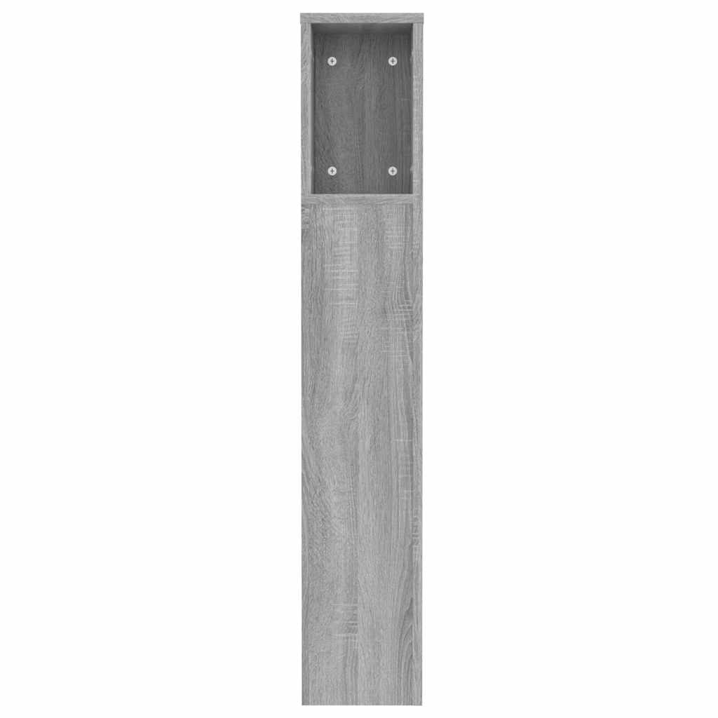 817268 vidaXL Headboard Cabinet Grey Sonoma 120x18,5x102,5 cm