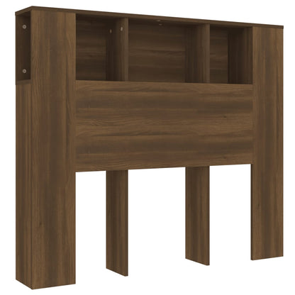 vidaXL Headboard Cabinet | Brown Oak | Engineered Wood | Medium