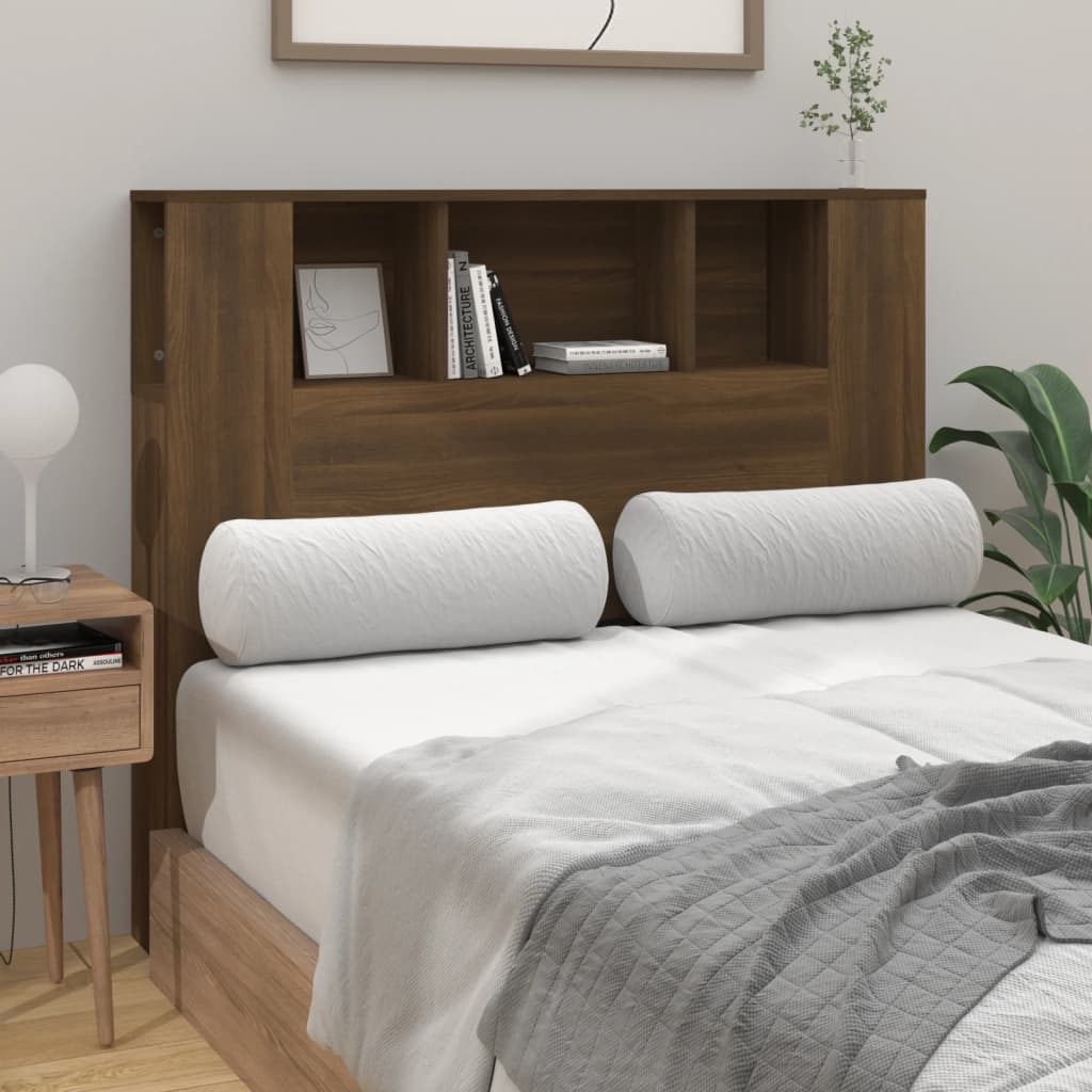 vidaXL Headboard Cabinet | Brown Oak | Engineered Wood | Medium