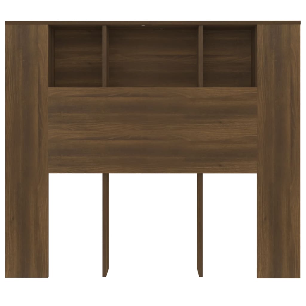 vidaXL Headboard Cabinet | Brown Oak | Engineered Wood | Medium