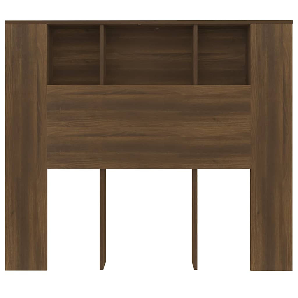 817269 vidaXL Headboard Cabinet Brown Oak 120x18,5x102,5 cm