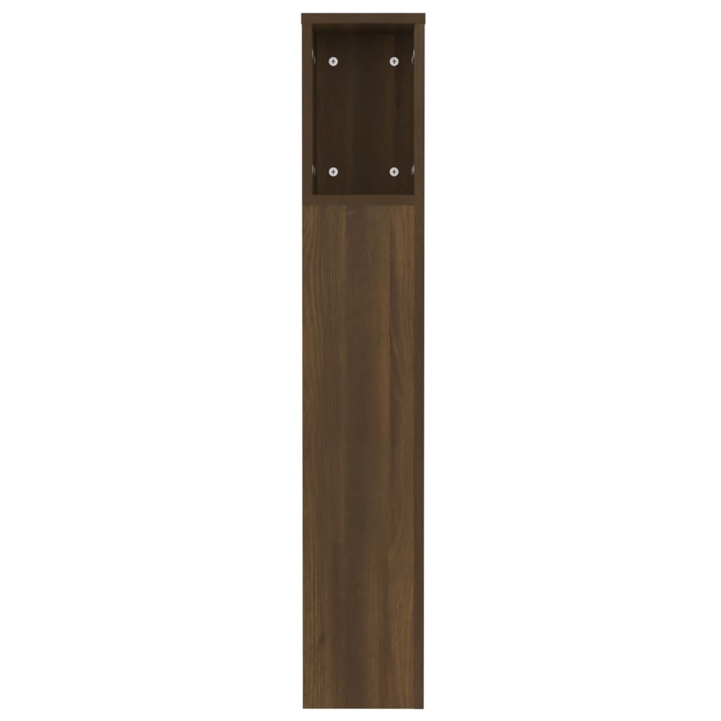 vidaXL Headboard Cabinet | Brown Oak | Engineered Wood | Medium