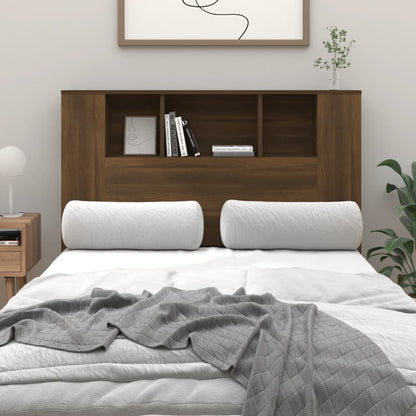vidaXL Headboard Cabinet | Brown Oak | Engineered Wood | Medium
