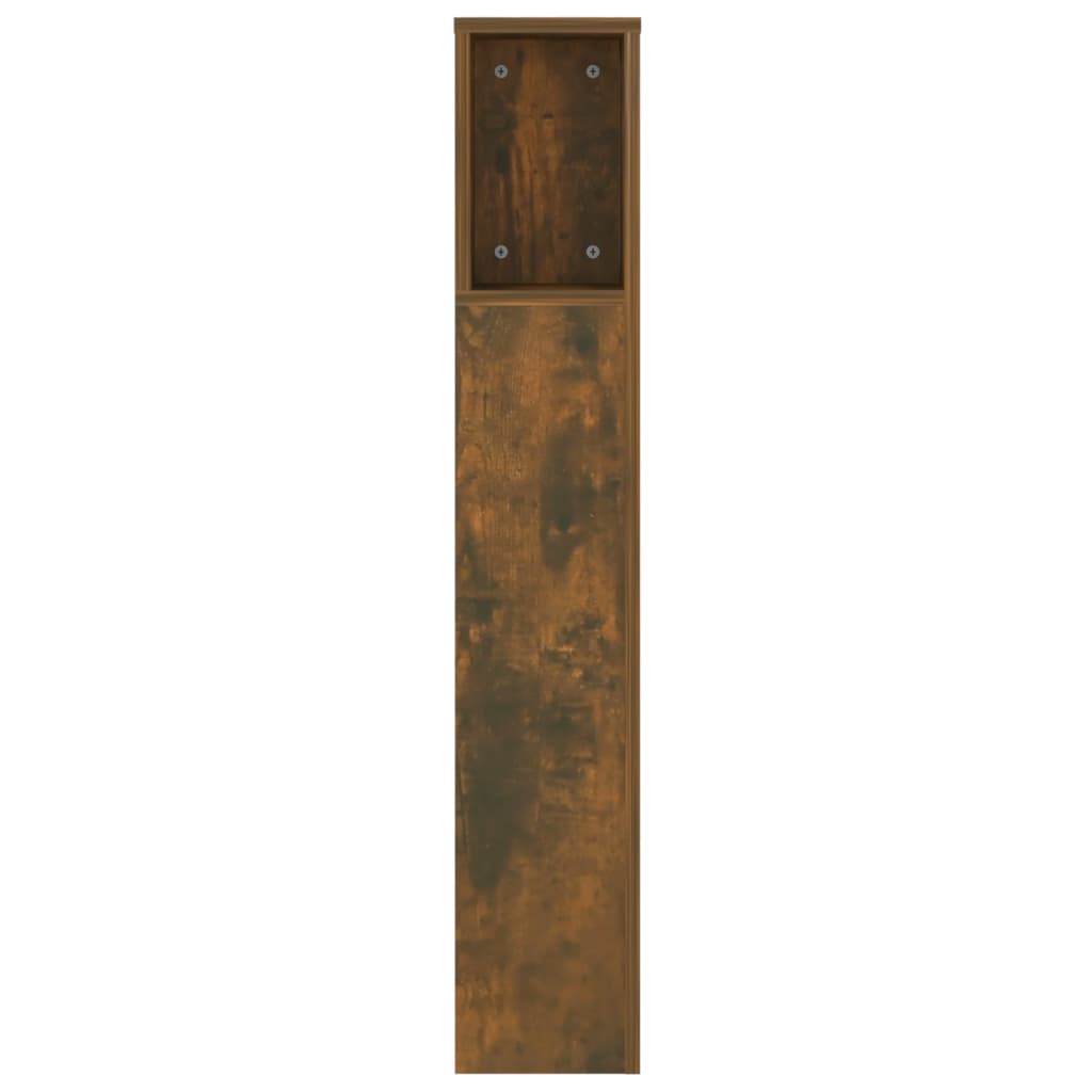 vidaXL Headboard Cabinet | Smoked oak | Engineered wood | 140x18.5x104.5 cm