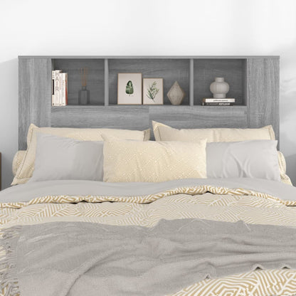 vidaXL Headboard Cabinet | Grey Sonoma | Engineered wood