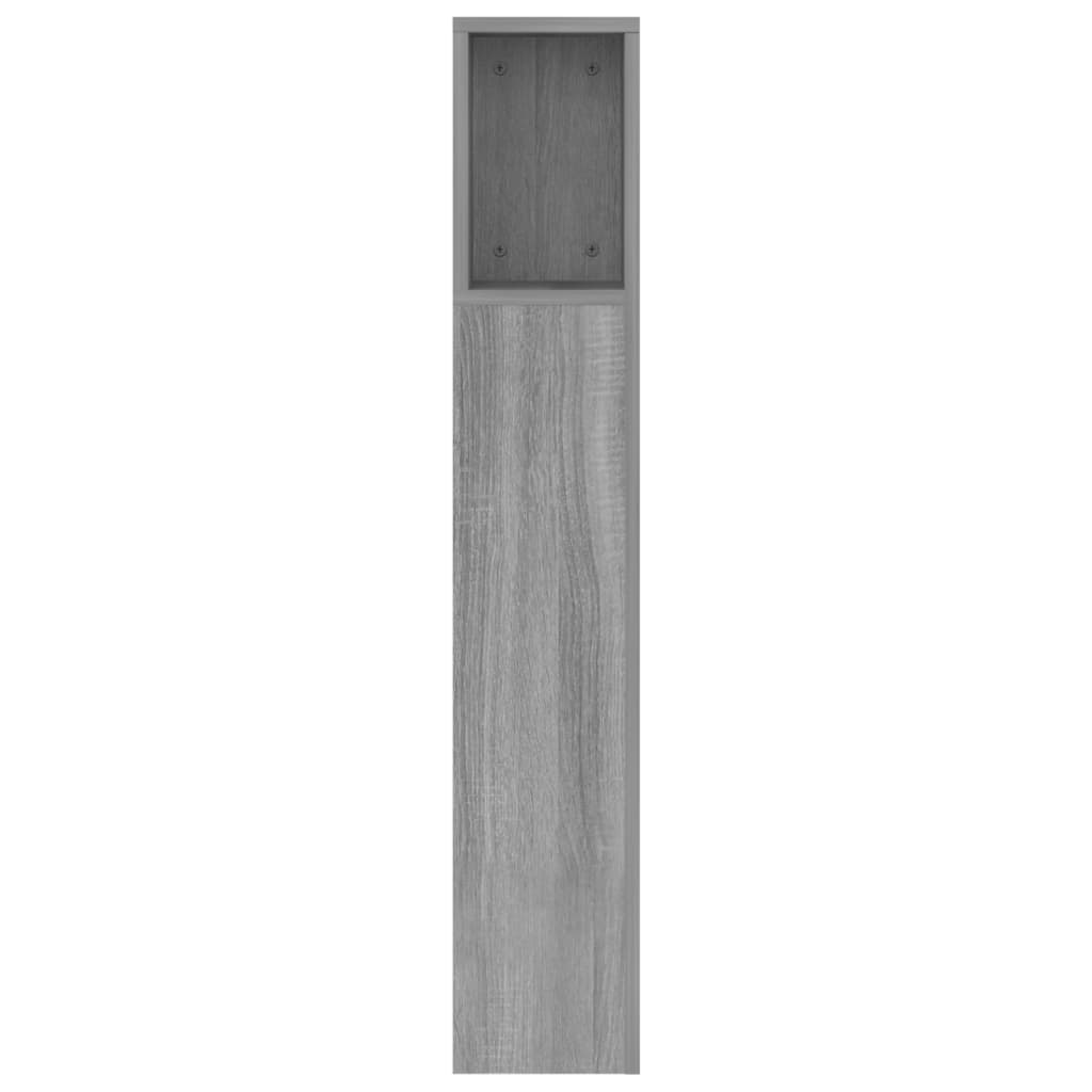 vidaXL Headboard Cabinet Grey Sonoma 160x18,5x104,5 cm