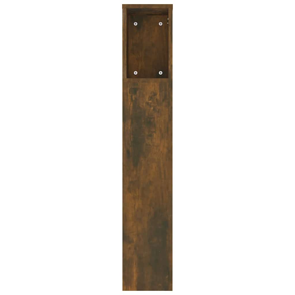 vidaXL Headboard Cabinet Smoked Oak 180x18,5x104,5 cm
