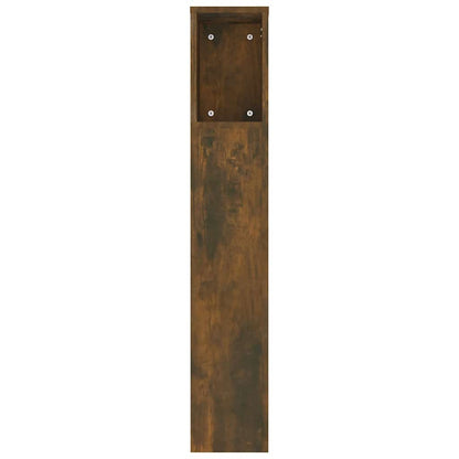 vidaXL Headboard Cabinet Smoked Oak 180x18,5x104,5 cm