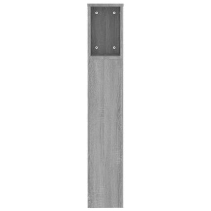 817280 vidaXL Headboard Cabinet Grey Sonoma 200x18,5x104,5 cm