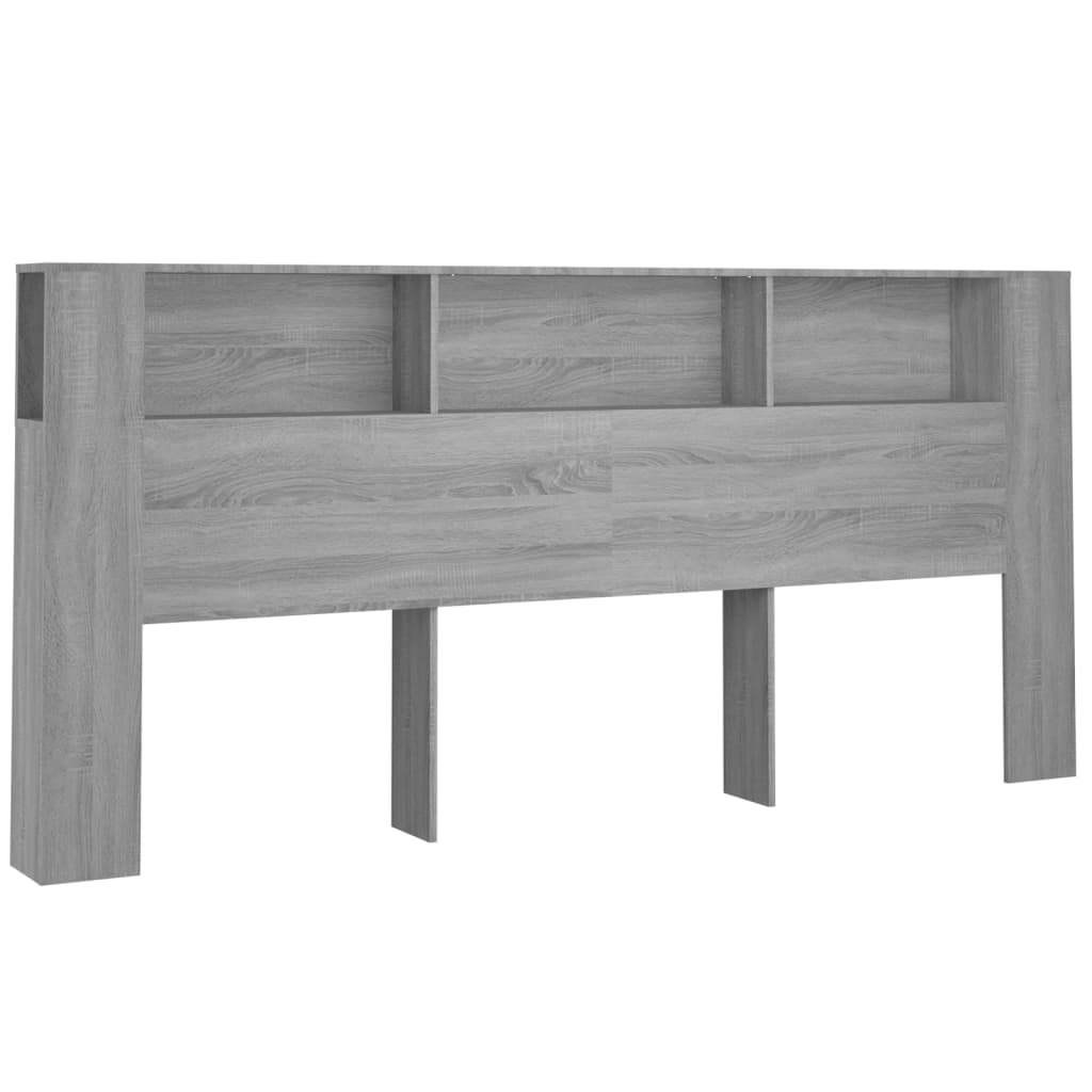 vidaXL Headboard Cabinet | Grey sonoma | Engineered wood | Large