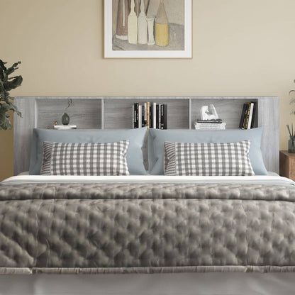 vidaXL Headboard Cabinet | Grey sonoma | Engineered wood | Large