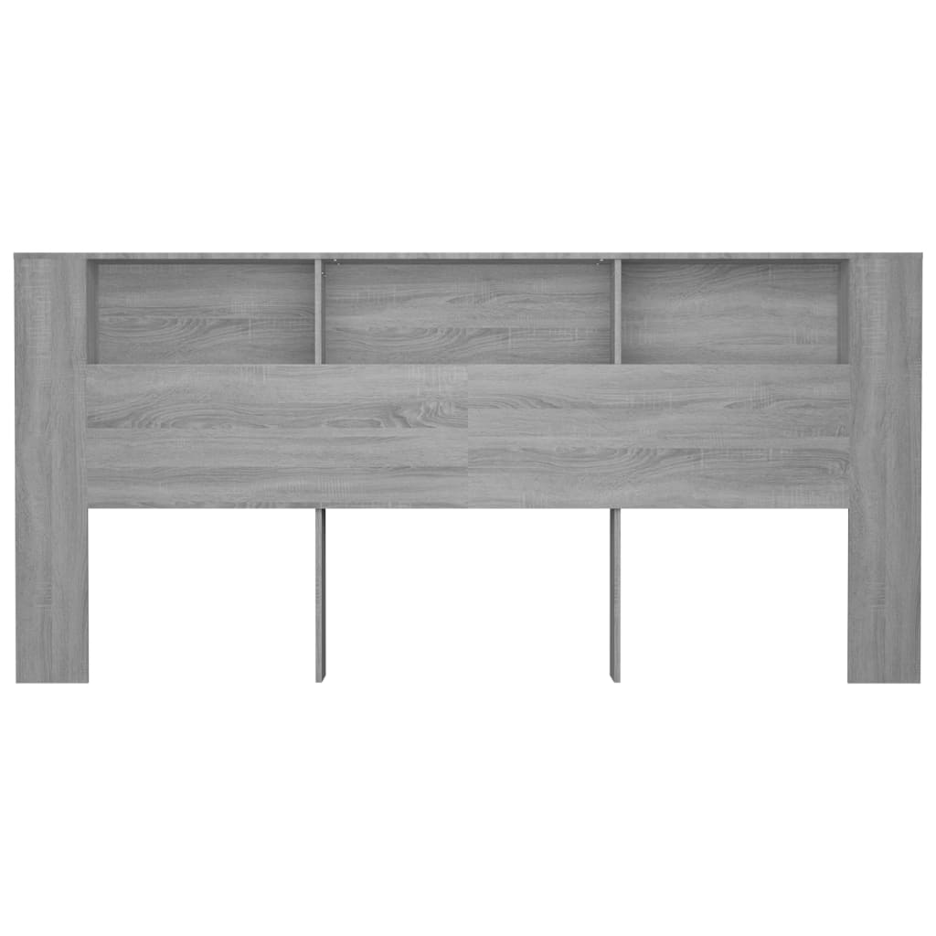 vidaXL Headboard Cabinet | Grey sonoma | Engineered wood | Large