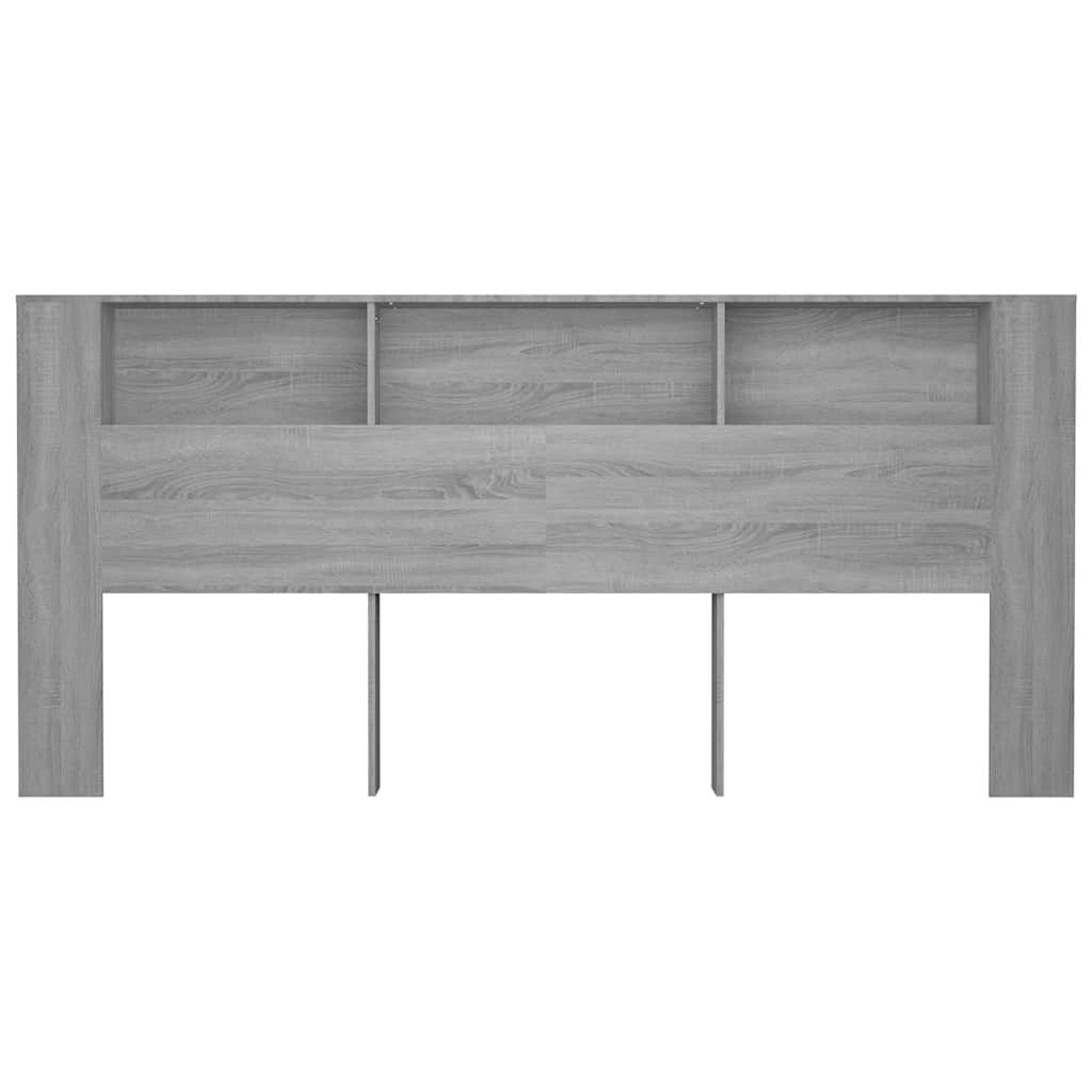 vidaXL Headboard Cabinet Grey Sonoma 220x18,5x104,5 cm