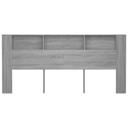 vidaXL Headboard Cabinet Grey Sonoma 220x18,5x104,5 cm