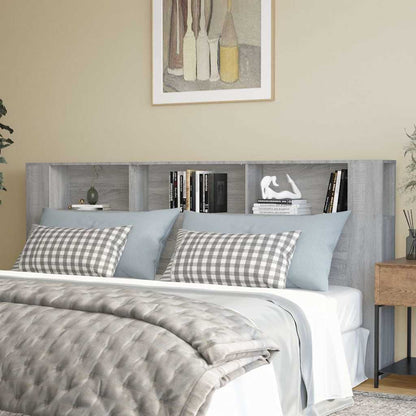 vidaXL Headboard Cabinet Grey Sonoma 220x18,5x104,5 cm