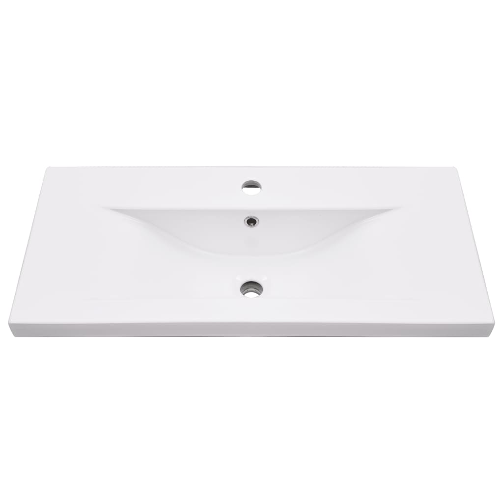 vidaXL Bathroom Washbasin Frame with Built-in Basin Black Iron