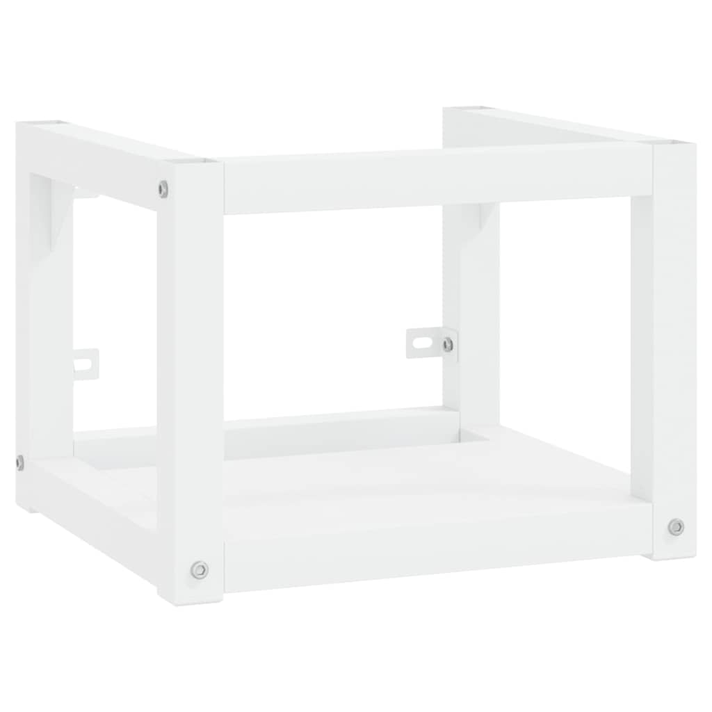 vidaXL Bathroom Washbasin Frame with Built-in Basin White Iron