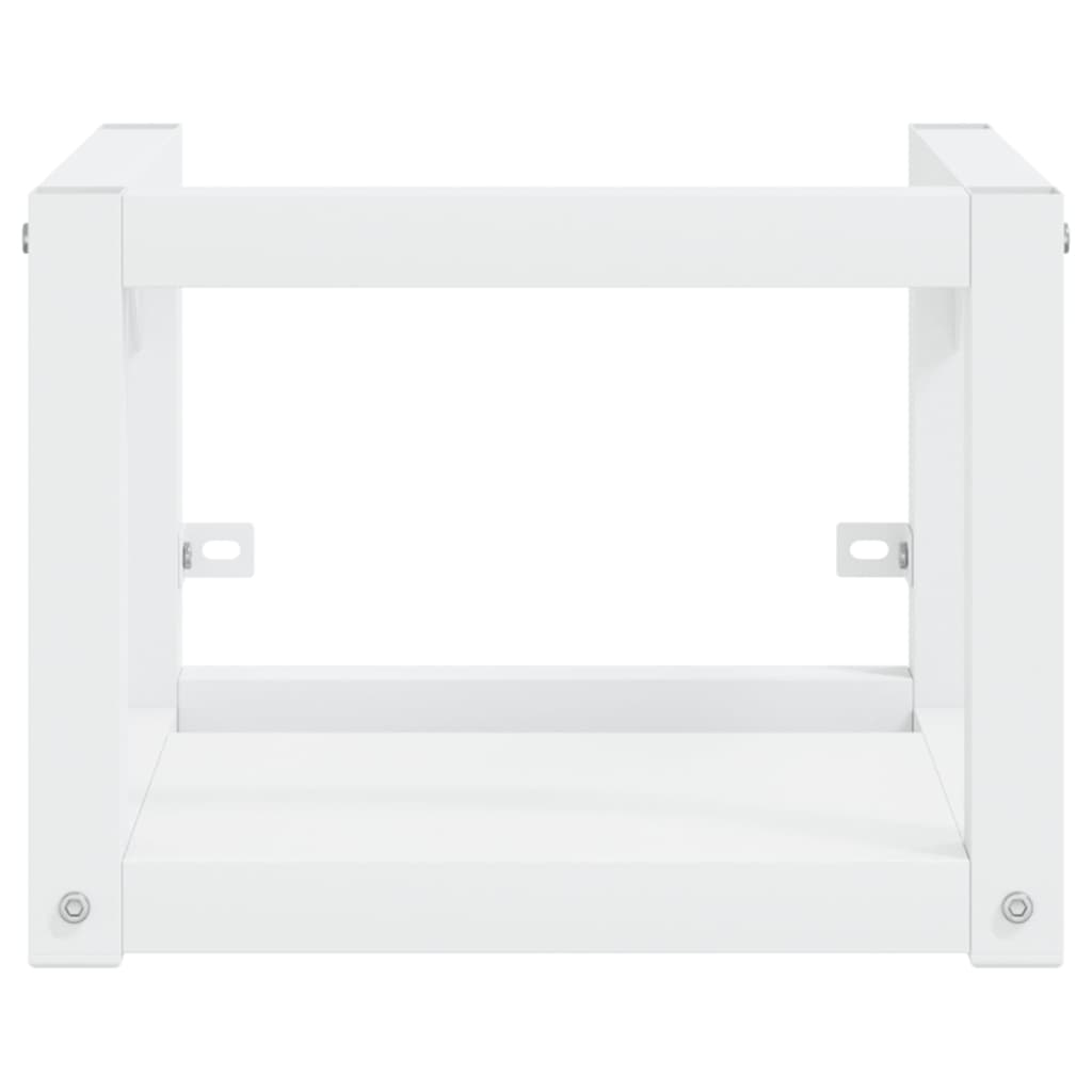 vidaXL Bathroom Washbasin Frame with Built-in Basin White Iron