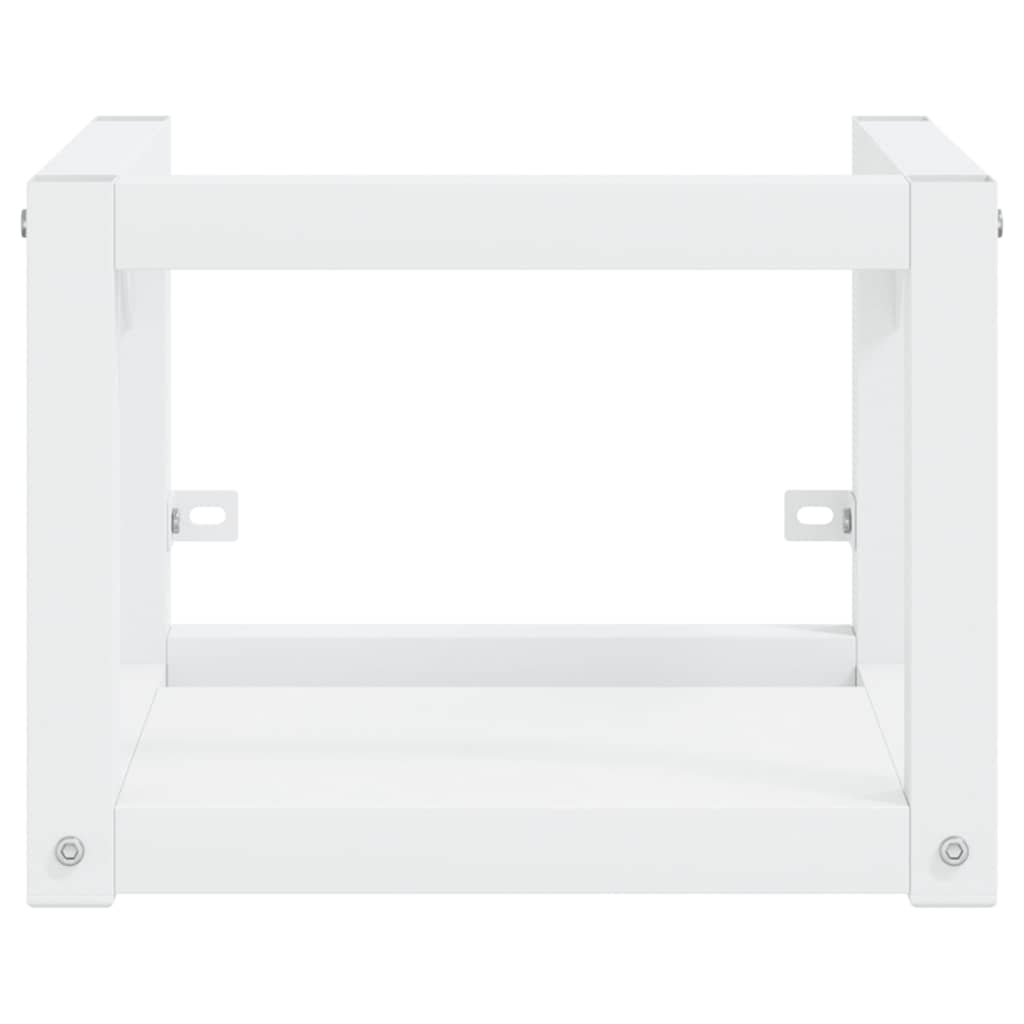 vidaXL Bathroom Washbasin Frame with Built-in Basin White Iron