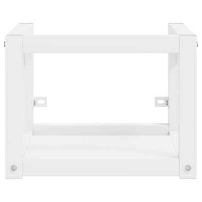 vidaXL Bathroom Washbasin Frame with Built-in Basin White Iron