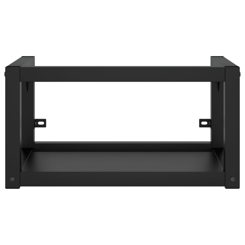 vidaXL Washbasin Frame With Basin | Black and White