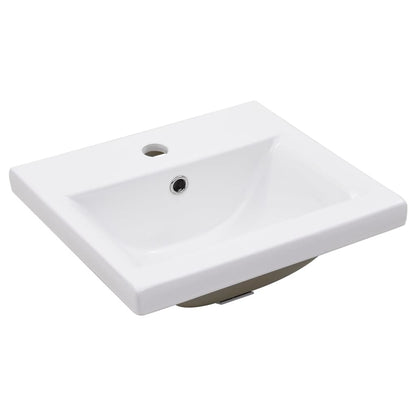 vidaXL Washbasin Frame With Basin | Black and White