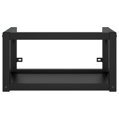 vidaXL Bathroom Washbasin Frame with Built-in Basin Black Iron