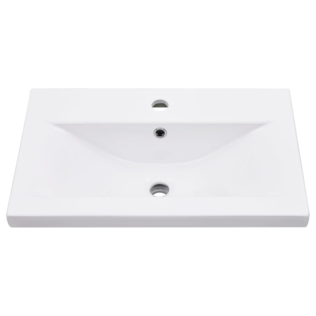 vidaXL Bathroom Washbasin Frame with Built-in Basin Black Iron