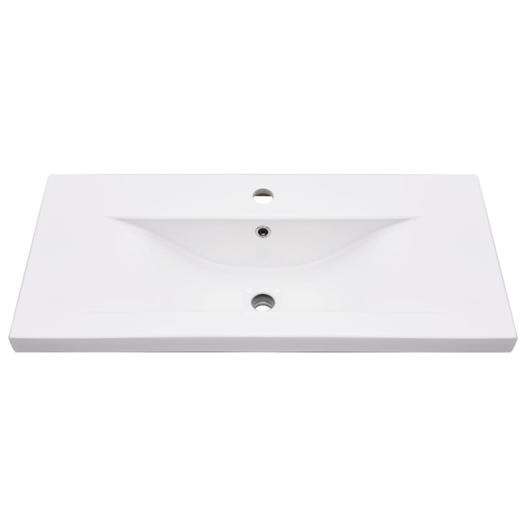vidaXL Bathroom Washbasin Frame with Built-in Basin Black Iron