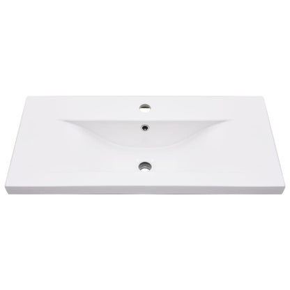 vidaXL Bathroom Washbasin Frame with Built-in Basin Black Iron