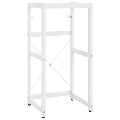vidaXL Bathroom Washbasin Frame with Built-in Basin White Iron