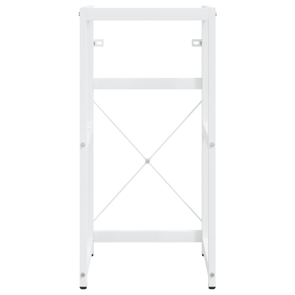 vidaXL Bathroom Washbasin Frame with Built-in Basin White Iron