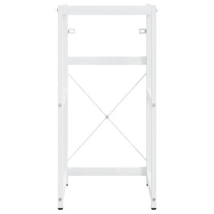 vidaXL Bathroom Washbasin Frame with Built-in Basin White Iron